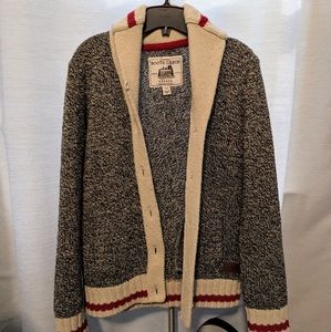 Women's Roots Cabin Sweater Wool Cardigan VGUC Size Small
